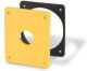 Капачка с отвор ф22мм ЖЪЛТА за табла Block и Domino 70x87mm 