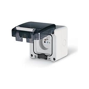 ,Контакт ФРЕНСКИ стандарт 16A за открит монтаж,,  IP66 при включен консуматор  95х95мм,