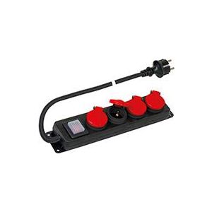 Разклонител 2P+E-16A-(S30-GERMAN) BLACK 4x2P+E-16A