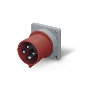 Промишлен щепсел 3P+N+Е 32A 380V, IP54, 6h, панелен монтаж 75x75мм 