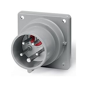 Промишлен щепсел 3P+N+Е 32A IP44, панелен монтаж 75x75