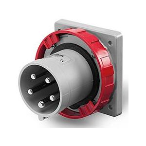 Промишлен щепсел 3P+N+Е 63A 346-415V,  IP66/67, 6h, панелен монтаж 100x100мм 