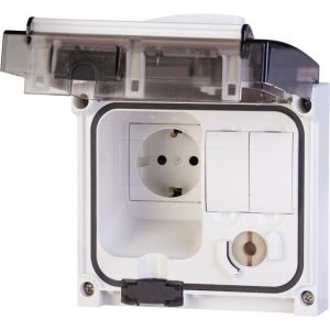 Контакт шуко 16A  142x130x132мм /  IP56 / за панелен монтаж