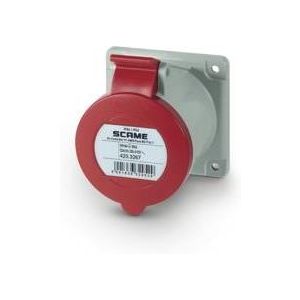 ,Промишлен контакт 3P+N+Е 32A 230V,, IP54 ПРАВ,, 75х75мм ,