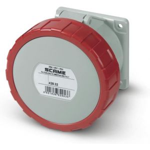 Промишлен контакт 3P+Е 32A IP67/69 ПРАВ 75х75мм 