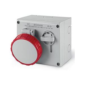 ,Промишлен контакт 3P+N+Е 16A,,  IP66 с механична блокировка,