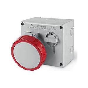 ,Промишлен контакт 3P+N+Е 32A,,  IP66 с механична блокировка,