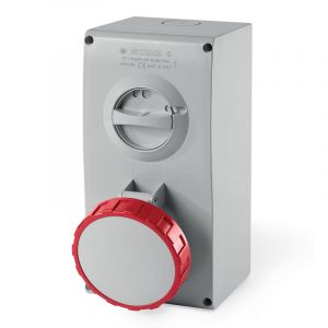 ,Промишлен контакт 3P+N+Е 63A,,  IP66 с механична блокировка,