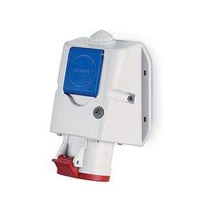 ,Промишлен комбиниран контакт 3P+Е 32A+шуко,, IP54 ,