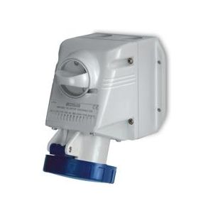 ,Промишлен контакт с ключ 0/I 2P+Е 16A,,  IP66,