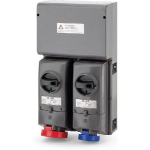 Взривозащитено табло 45A с 2x2P+Е 16A и 2x3P+N+E 32A EX II 3D зона 21/22 с мех. блокировка IP66