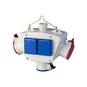 Индустриален адаптор с вход PG21 към 2P+Е /шуко/ 16A 2 броя и 3P+N+Е 16A - 3 броя 