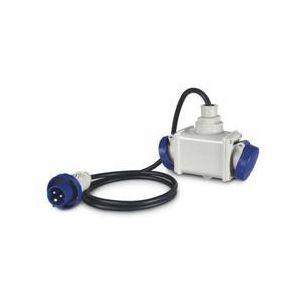 ,Индустриален адаптор,,  IP66 от евро щепсел 2P+Е 16A към 2x2P+Е 16A с кабел 2 метра,