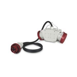 ,Индустриален адаптор,,  IP66 от евро щепсел 3P+N+Е 32A към 2x3P+N+Е 32A   с кабел 2 метра,