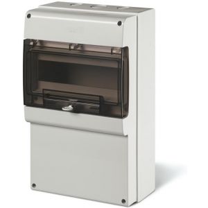 Табло за индустр. контакти /без отвори/ и DIN модули,  IP66, PG и М вход, 12 DIN и плътен капак 400х256х140мм