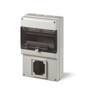 Табло за индустр. контакти и DIN модули,  IP66, PG и М вход, /12 DIN и 1х63A/ 