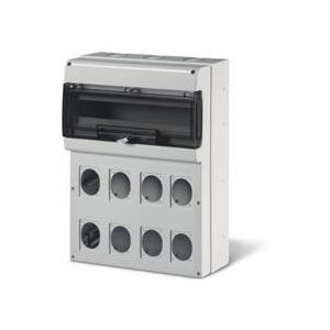 Табло за индустр. контакти и DIN модули,  IP66, PG и М вход, /24 DIN и 8х16A или 32A/ 