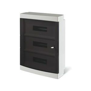 Табло за открит монтаж 3х18М, прозрачна врата, IP40 