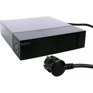 Разклонител TV ЧЕРЕН 4x2P+E + 4x2P с кабел 2 метра с гръмозащита