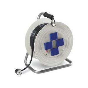 ,Макара индустриална IP44 30 метра х 2,,5мм2 вход 2P+E 16A D-F Std и изход 4х 2P+Е 16A шуко ,