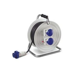 ,Макара индустриална IP55 30 метра х 2,,5мм2 вход IEC 309 3P+E 16A и изход 2 х 3P+Е 16A ,