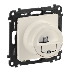 ,Микро USB зарядна станция,, двойна 1500mA 5V  Крем,