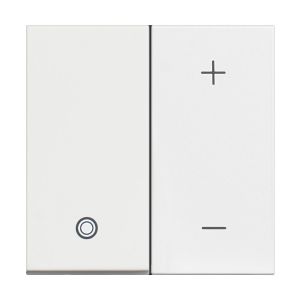 Димер бутонен 150/200/400W LED + 230V товар със защита 2 модула Бял