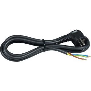 ,Кабел черен с щепсел Г-образен H05VV-F 3х1,,5мм2 2 метра ,