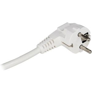 ,Кабел бял с щепсел Г-образен H05VV-F 3х2,,5мм2 2 метра ,