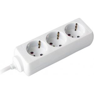 Разклонител 3 гнезда 1.5 метра /1.0мм2 Бял