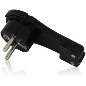 Щепсел плосък черен 16A 2P+T IP20 