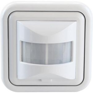,Датчик за движение PIR,, за вграждане в стена,, 160°,, обхват 9m @ h=1.1m,, IP20,, изисква неутрала Бял ,