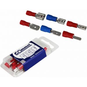 Кабелна обувка женска за кабел 0.5-1.5мм2 с размер 0.8х6.35мм в блистер 25 бр. 