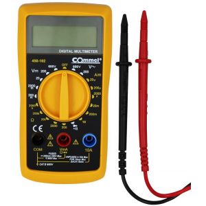 Мултицет дигитален 300V жълт с 9V батерия и сонди