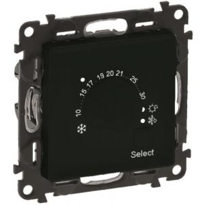 Електронен термостат за отопление и охлаждане 10-30°C НО-НЗ цвят черен