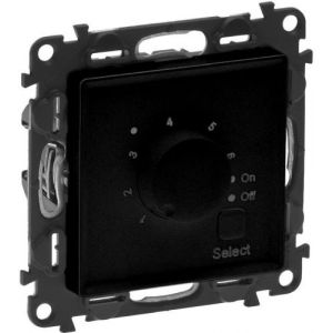 Електронен термостат за подово отопление 7-40°C НО-НЗ със сонда цвят черен