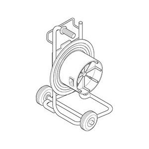 Празна макара без диск с количка roller 450+монтажна плоча за табло от серия BLOCK+количка 